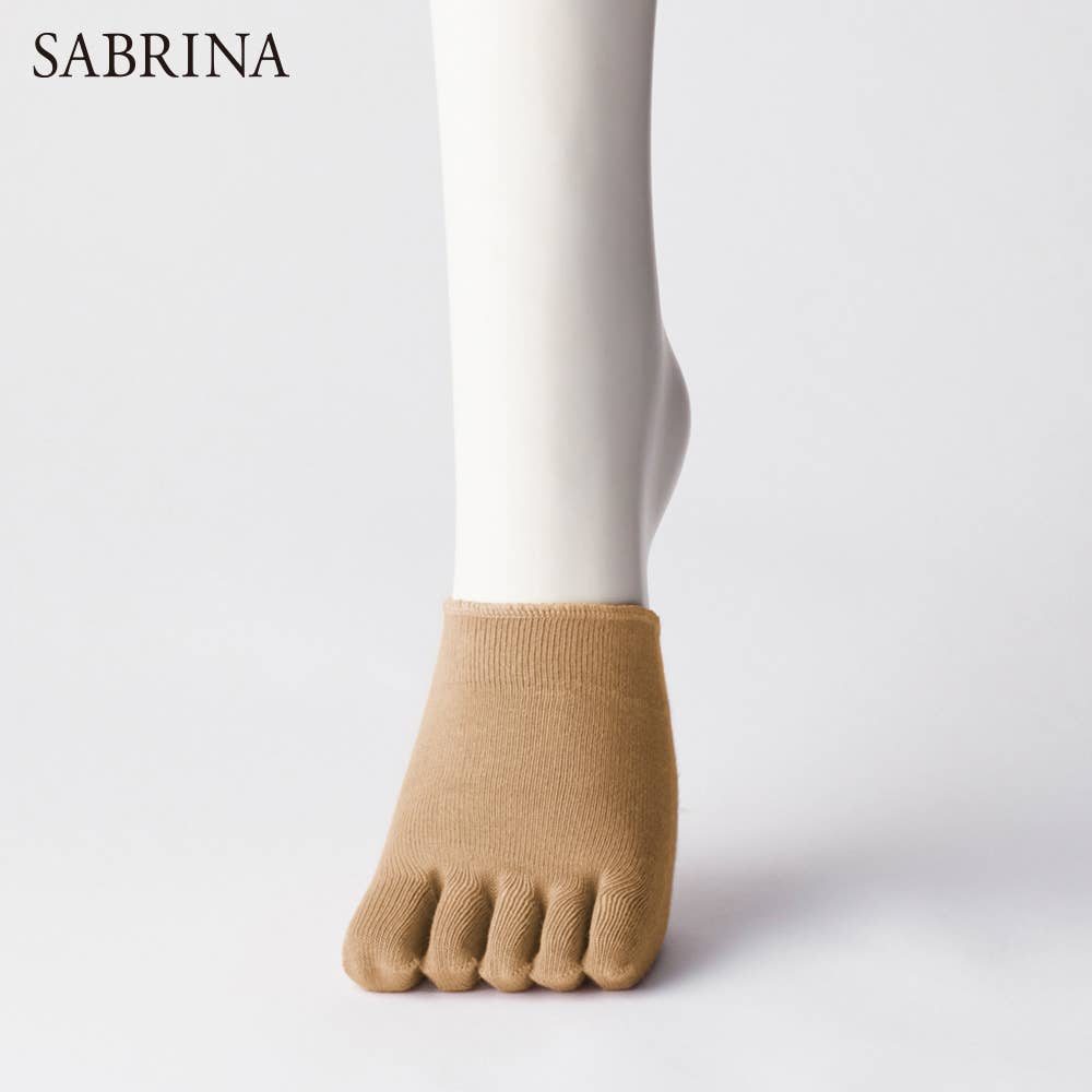 【ネット限定お得3足セット】ムレにくい綿混・5本指トゥカバー